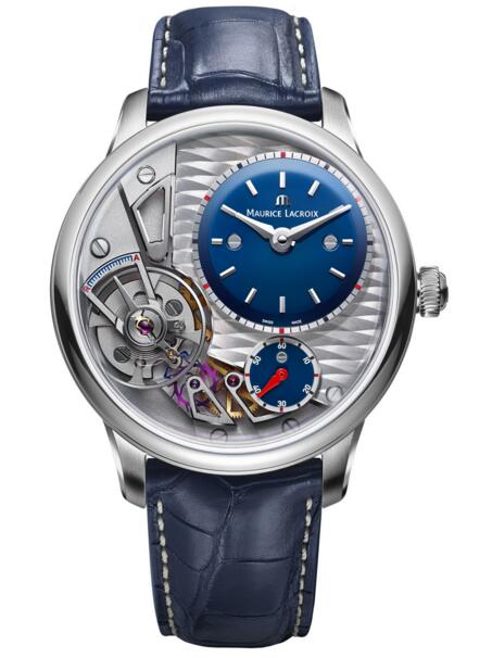 Review Maurice Lacroix Masterpiece Gravity Blue MP6118-SS001-434-1 Price